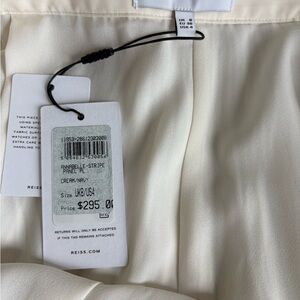 Reiss Ivory Navy Pleated Skirt size 4 (XS)